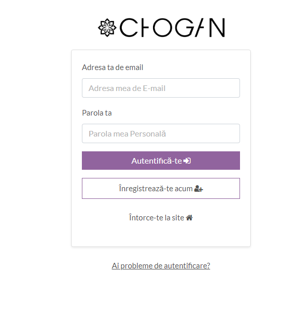 Conectare la contul Chogan